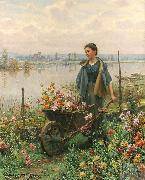 Daniel Ridgeway Knight Gathering Flowers china oil painting artist